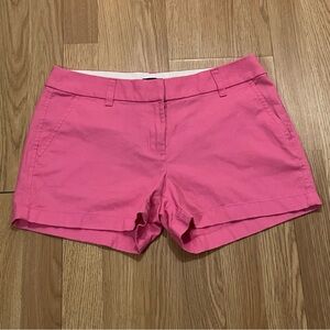 J.Crew Women’s 4 Flat Front Chino Shorts Pink Medium Rise Preppy Classic